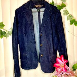 Lauren by Ralph Lauren denim blazer